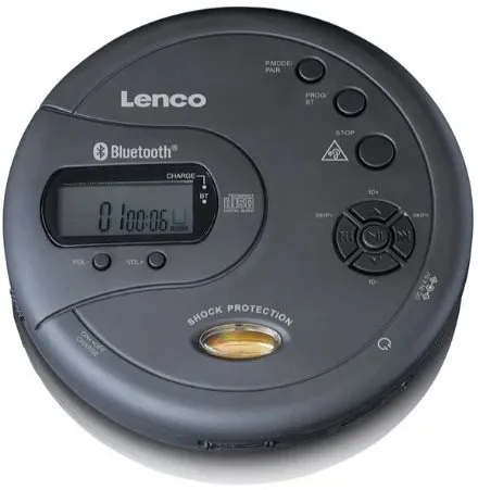 Discman Lenco CD-300, prehrávanie CD, podpora MP3, 2 x ceruzková (AA) batéria, displej, Bl