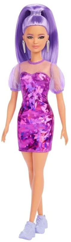 Bábika Barbie Modelka - Žiarivo Fialové Šaty