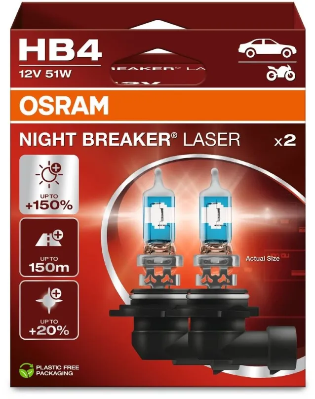 Autožiarovka OSRAM HB4 Night Breaker Laser Next Generation + 150%, 2ks