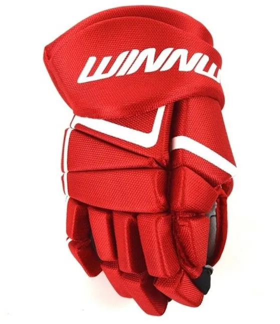 Hokejové rukavice Winnwell AMP500 YTH, červená, Detská, 9"