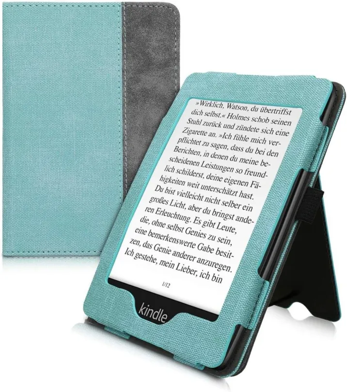 Púzdro na čítačku kníh KW Mobile - Double Leather - KW5021701 - Púzdro pre Amazon Kindle Paperwhite 1/2/3 - farba grey, mi