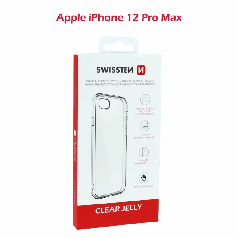Kryt na mobil Swissten Clear Jelly pre Apple iPhone 12 Pro Max
