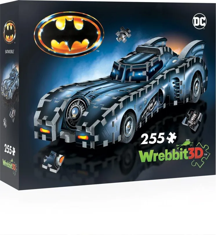 3D puzzle WREBBIT 3D puzzle Batman: Batmobil 255 dielikov