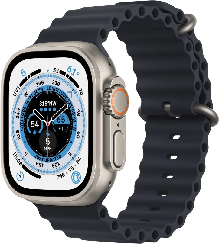 Chytré hodinky Apple Watch Ultra 49mm titánové púzdro s temne atramentovým oceánskym remienkom