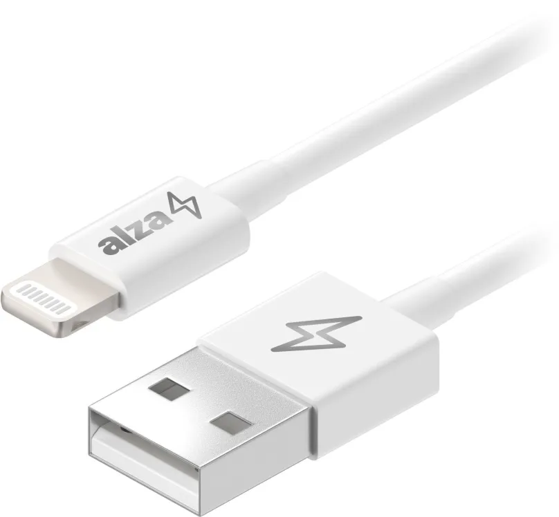 Dátový kábel AlzaPower Core Lightning MFi (C189) 2m biely