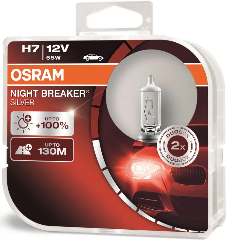 Autožiarovka OSRAM H7 Night Breaker SILVER + 100%, 2ks