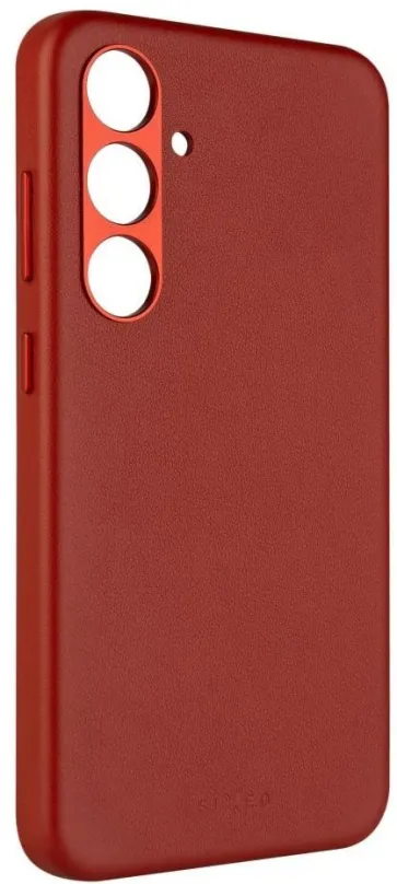 Kryt na mobil FIXED MagLeather s podporou MagSafe pre Samsung Galaxy S24+ červený