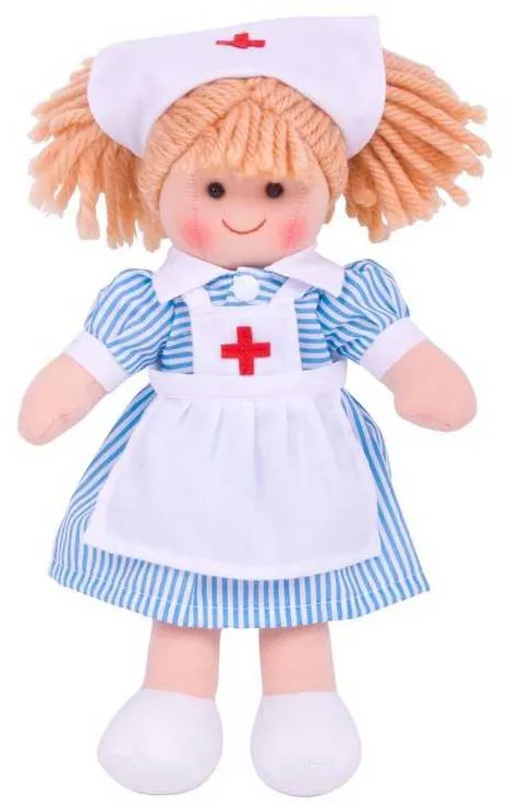 Bábika Bigjigs zdravotná sestrička Nancy 25 cm