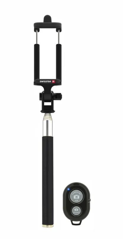 Selfie tyč Swissten Bluetooth Selfie Stick, 97cm, zliatina hliníka, gumová rukoväť, Blueto