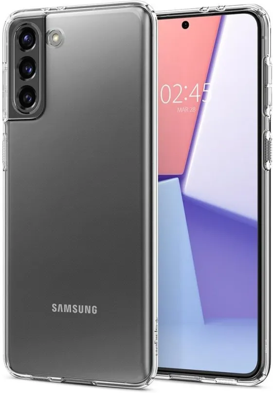 Kryt na mobil Spigen Liquid Crystal Clear Samsung Galaxy S21, pre Samsung Galaxy S21, mate