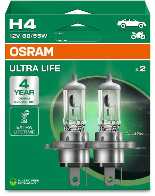 Autožiarovka OSRAM Ultra Life H4 60 / 55W P43t 2ks