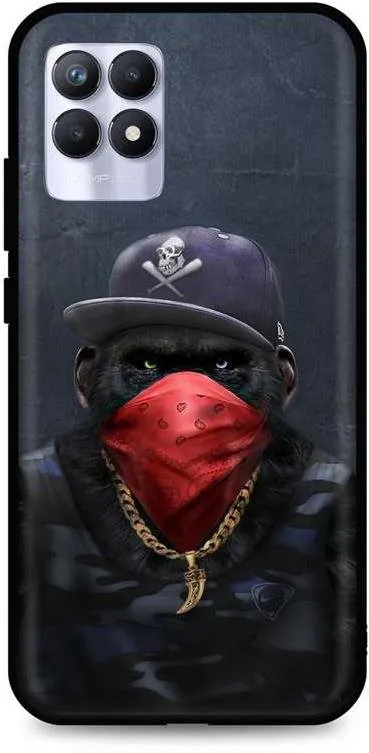 Kryt na mobil TopQ Kryt Realme 8i silikón Monkey Gangster 70044