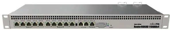 Routerboard Mikrotik RB1100AHx4-DE, 1024 MB RAM, CPU 1400 MHz, 13 x LAN 1000 Mb/s, napájan