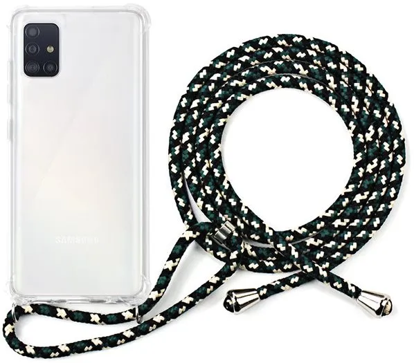 Kryt na mobil Epic Nake String Case Samsung Galaxy A51 - biela transparentná / čierno-biela
