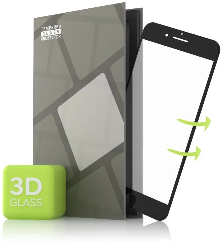 Ochranné sklo Tempered Glass Protector pre iPhone 7 plus / iPhone 8 plus - 3D GLASS, čierne