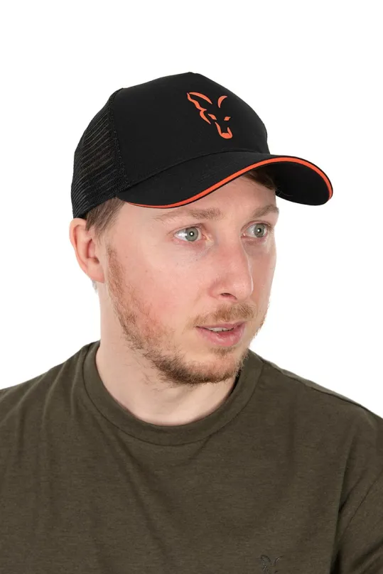 FOX Šiltovka Collection Black/Orange Trucker Cap