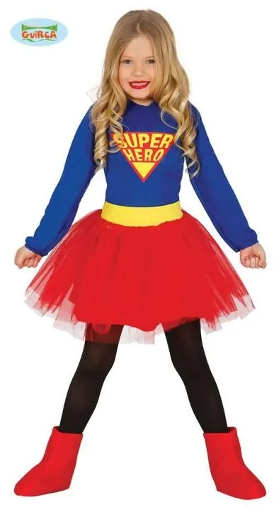 Kostým Detský Kostým Superhrdinka - Superhero - vel.5-6 rokov