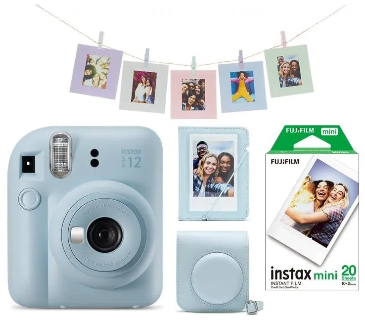 Instantný fotoaparát Fujifilm Instax Mini 12 Blue + Mini 12 ACC kit + 2x10 film