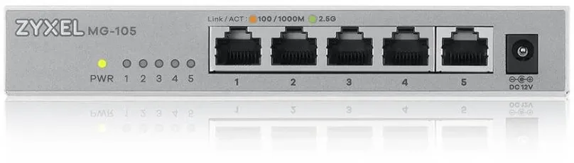 Switch Zyxel MG-105-ZZ0101F, desktop, 5x RJ-45 0x USB 2.0, 5x 10/100/1000Base-T, Auto-MDI
