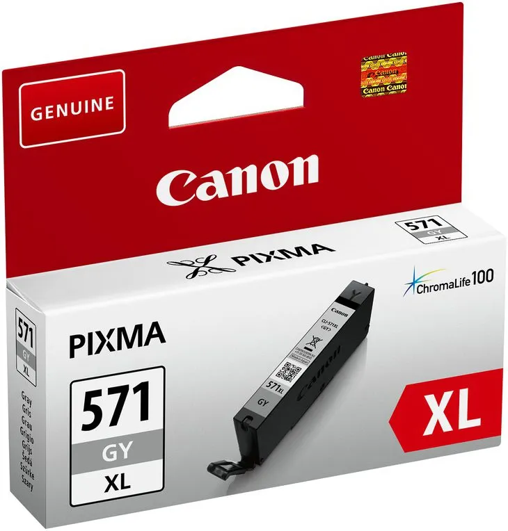 Cartridge Canon CLI-571GY XL sivá, pre tlačiarne Canon PIXMA MG5750, MG5751, MG5752, MG685