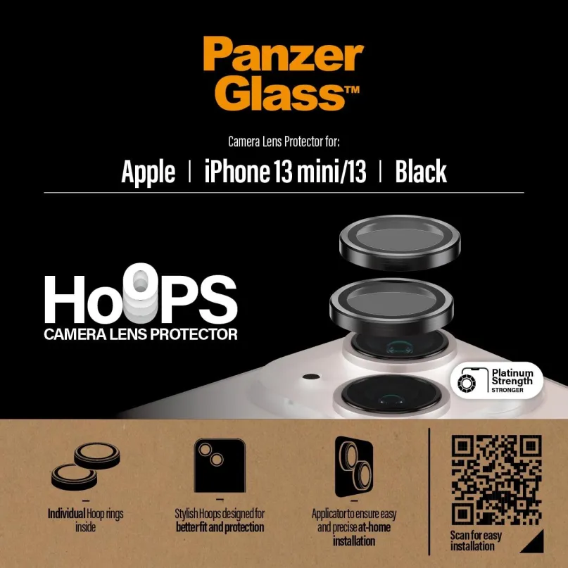 Ochranné sklo na objektív PanzerGlass HoOps Apple iPhone 13 mini/13 - ochranné krúžky pre šošovky fotoaparátu