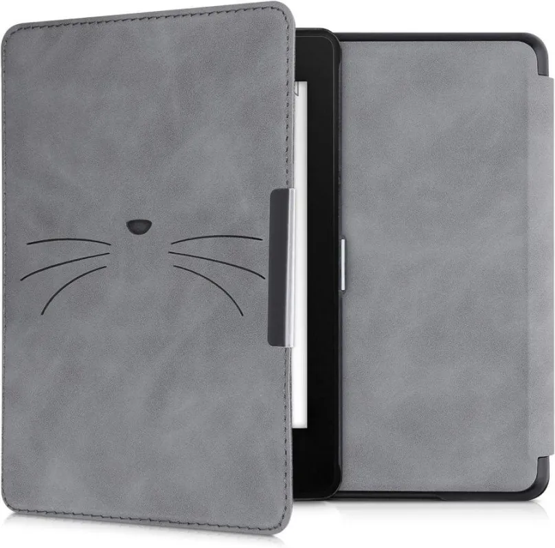 Púzdro na čítačku kníh KW Mobile - Meow Meow - KW4897514 - púzdro pre Amazon Kindle Paperwhite 4 (2018) - šedé