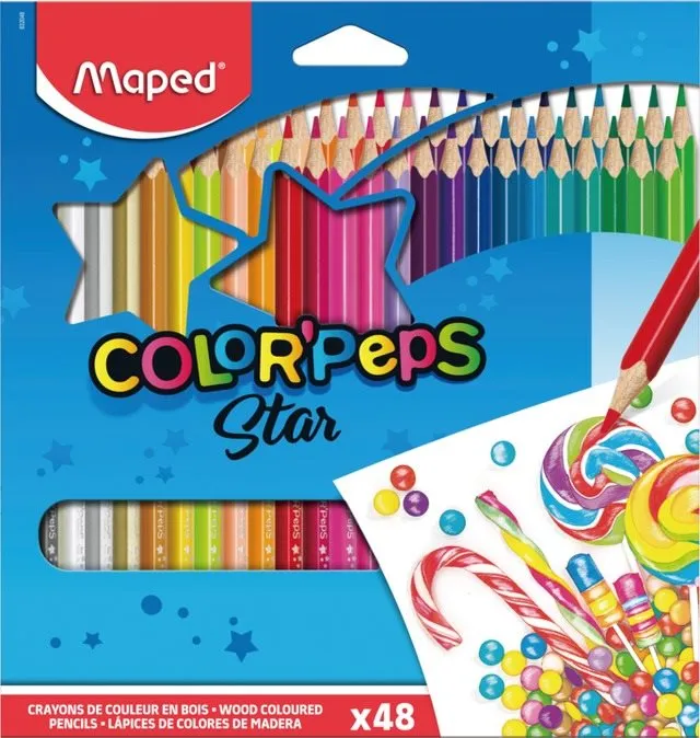 Pastelky MAPED Color Peps, 48 farieb