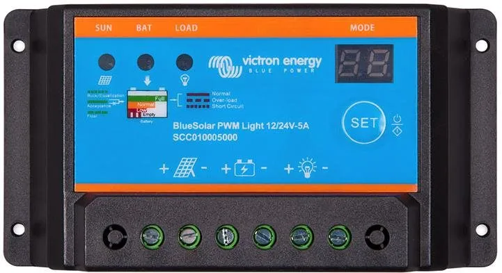 Solárny regulátor Victron Energy Solárny regulátor BlueSolar PWM-Light 12/24V-5A