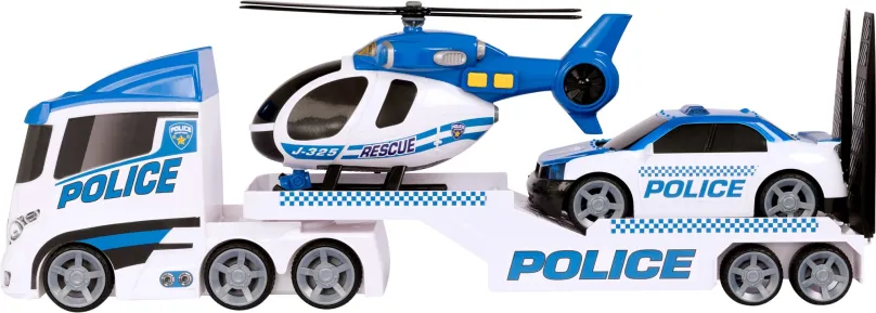 Auto Teamsterz policajný prepravník s helikoptérou a autom