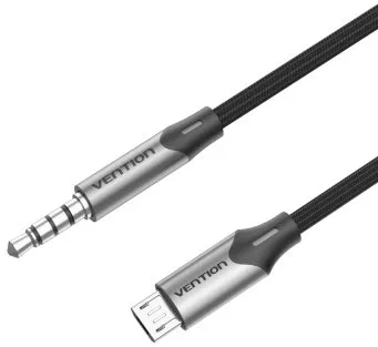 Audio kábel Vention Micro USB (M) do TRRS Jack 3.5mm (M) Audio Cable 2m Black