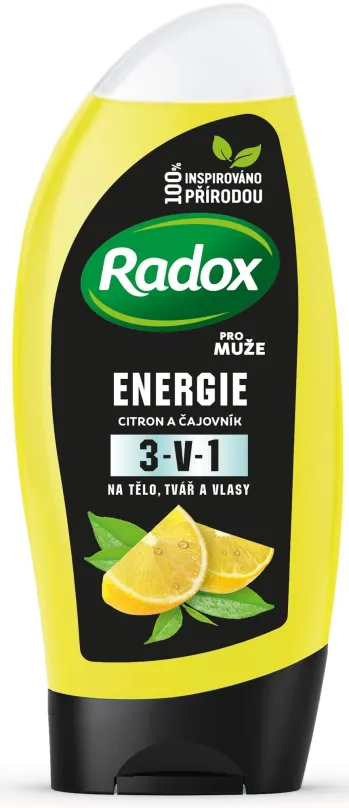 Sprchový gél RADOX Energia sprchový gél pre mužov 3v1 250 ml