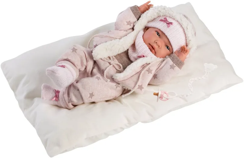 Bábika Llorens 73882 New Born Dievčatko - realistická bábika bábätko s celovinylovým telom - 40 cm