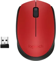 Myš Logitech Wireless Mouse M171 červená, bezdrôtová, optická, symetrická, pripojenie cez