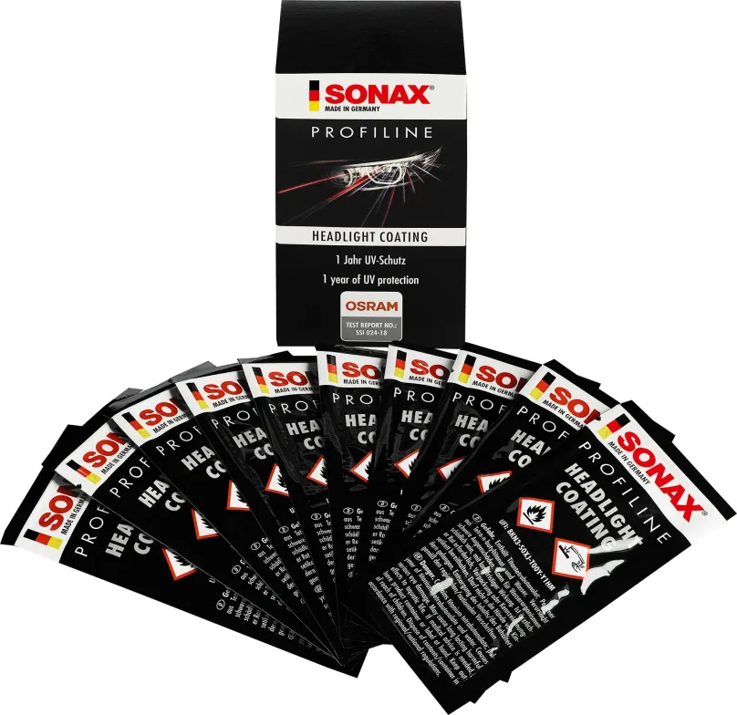 Súprava autokozmetiky SONAX PROFILINE Keramická ochrana svetlometov - 10 sáčkov