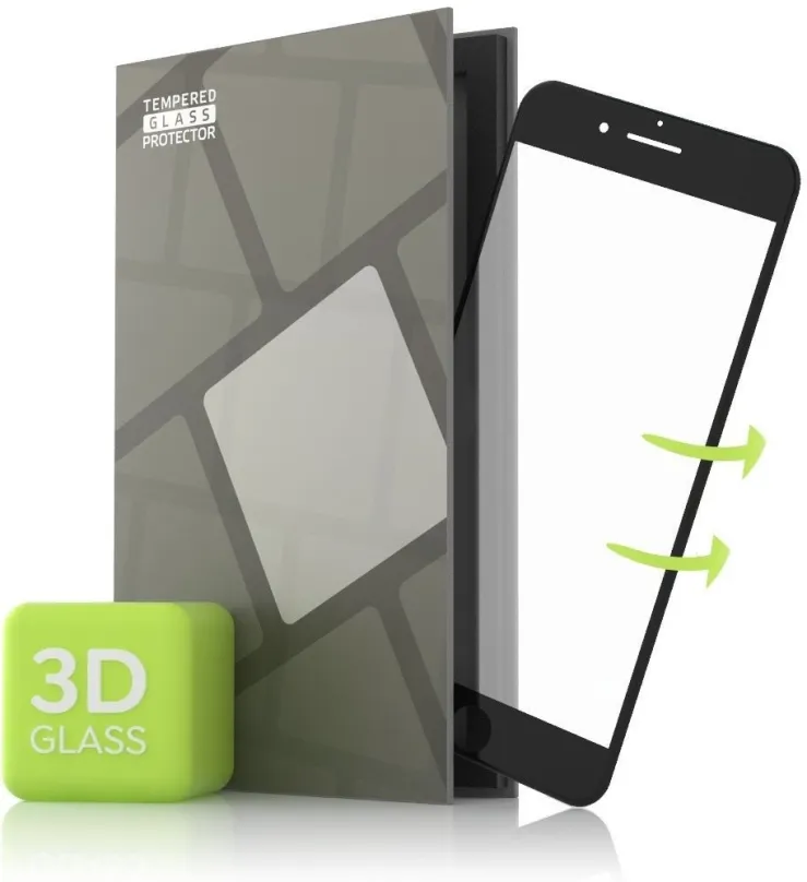 Ochranné sklo Tempered Glass Protector pre iPhone 7 / 8 / SE 2022 / SE 2020 (Case Friendly) 3D GLASS, čierne