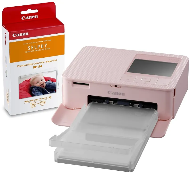 Termosublimačná tlačiareň Canon SELPHY CP1500 ružová + papiere RP-54
