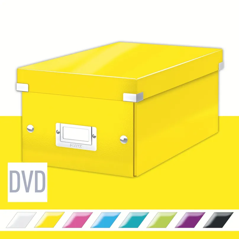 Archivačná krabica LEITZ WOW Click & Store DVD 20.6 x 14.7 x 35.2 cm, žltá