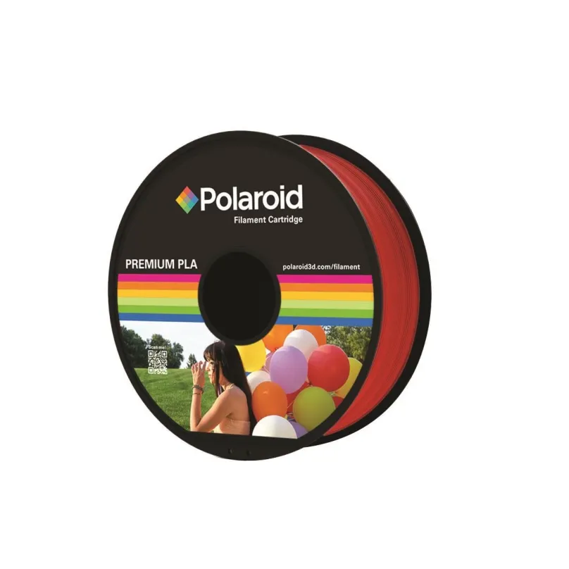 Filament Polaroid PLA Red R 1Kg, materiál PLA, priemer 1,75 mm s toleranciou 0,05 mm, hmot