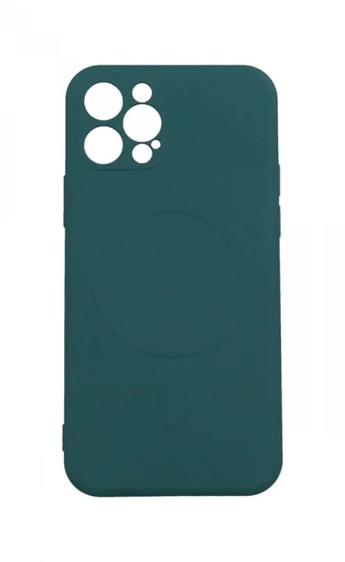 Kryt na mobil TopQ Kryt iPhone 12 Pro s MagSafe tmavo zelený 85012