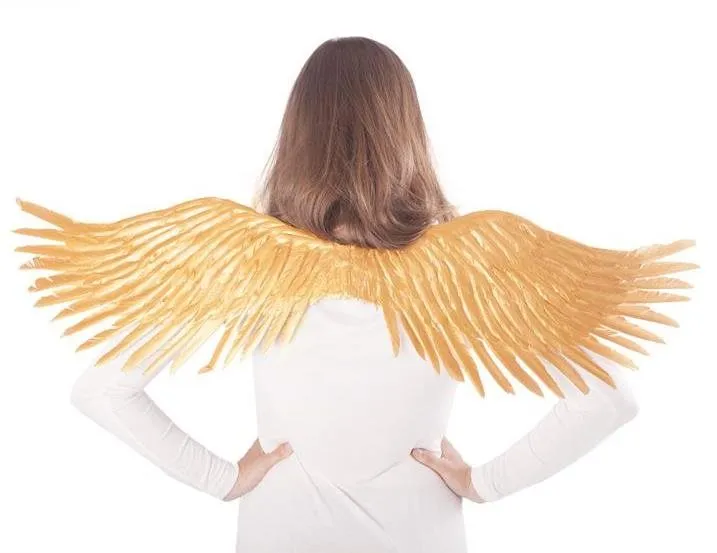 Doplnok ku kostýmu Krídla anjel zlatá - rozpätie 96 cm - Vianoce