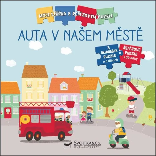 Svojtka & Co. Moja knižka s reťazovým puzzle: Autá v našom meste