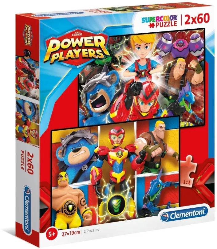 Puzzle Clementoni Puzzle Power Players 2x60 dielikov