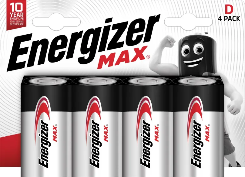 Jednorazová batéria Energizer MAX D 4pack
