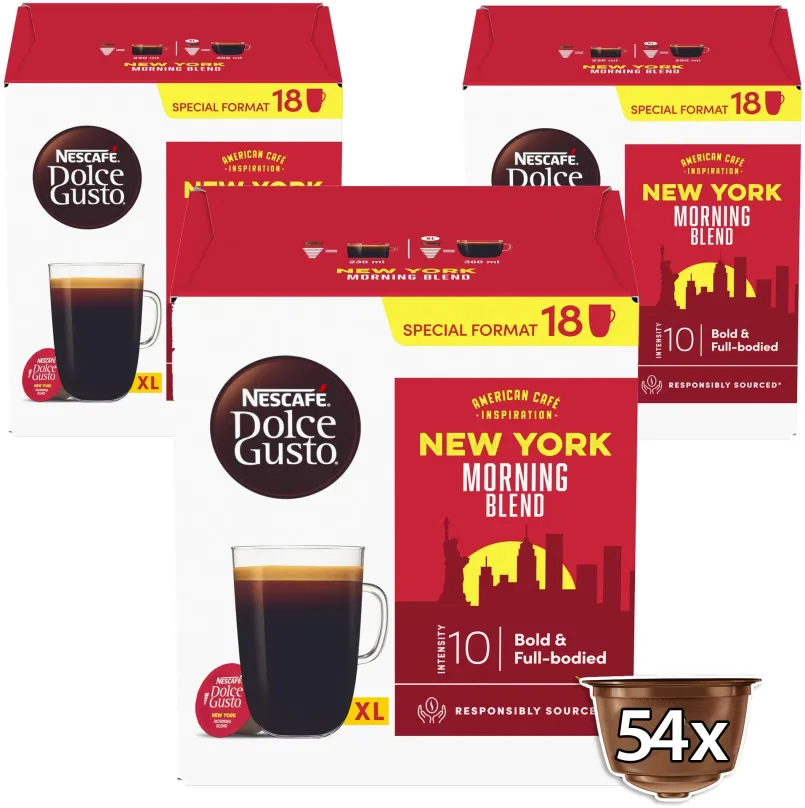 Kávové kapsule NESCAFÉ® Dolce Gusto® Grande New York 3 x 18 ks