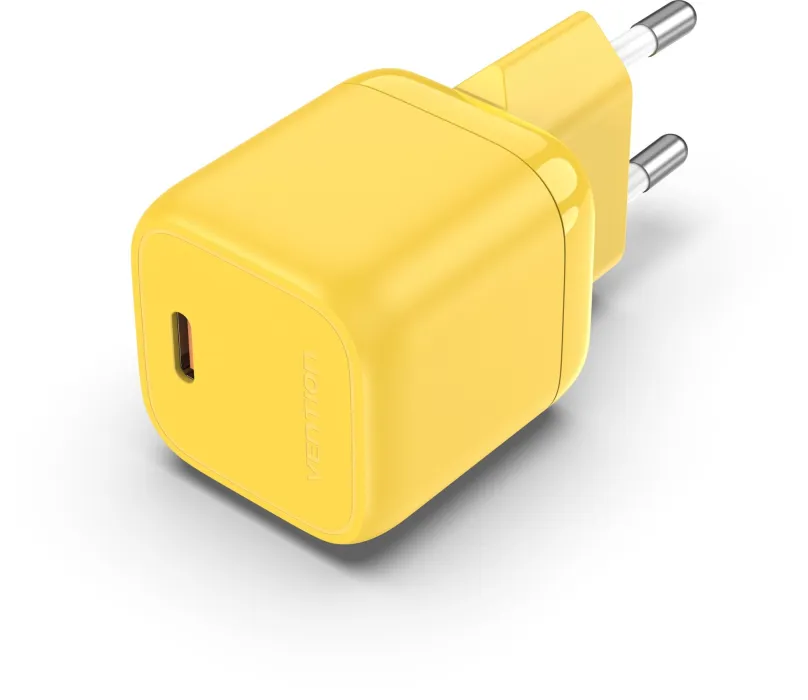 Nabíjačka do siete Vention 1-port Stylish USB-C GaN Charger (30W) Yellow