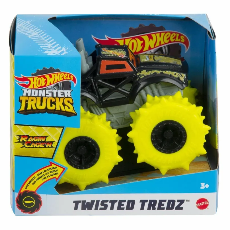 Auto Hot Wheels Monster Trucks Naťahovací Truck - Ragin Cage'n