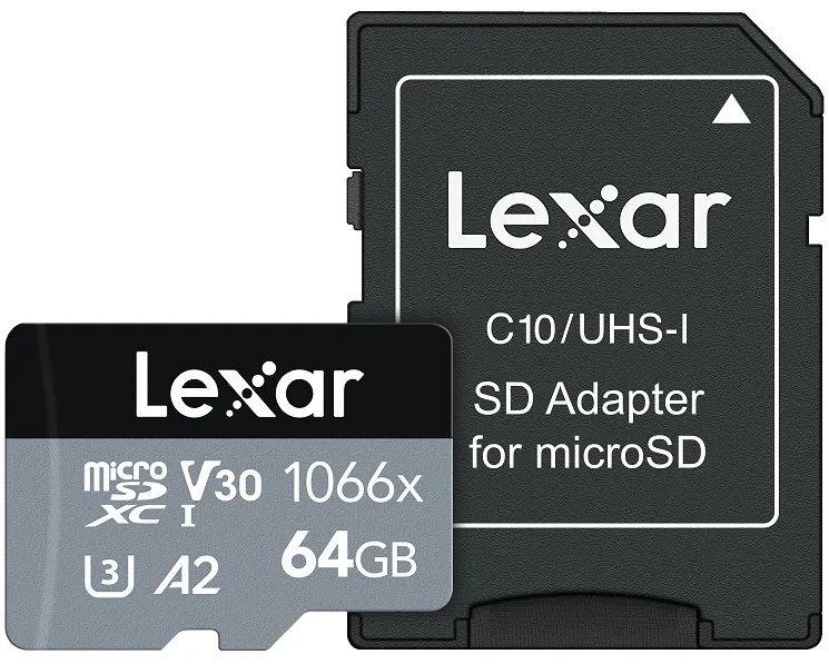 Lexar pamäťová karta 64GB High-Performance 1066x microSDXC™ UHS-I, (čítanie/zápis: 160/70MB/s) C10 A2 V30 U3