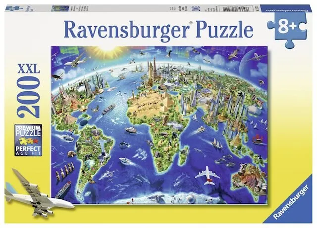 Puzzle Ravensburger 127221 Veľká mapa sveta