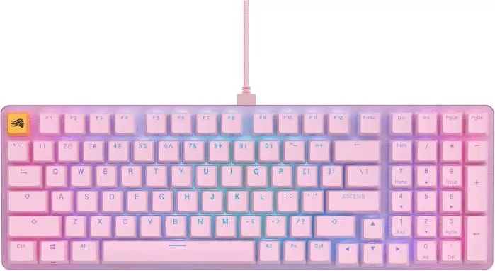 Herná klávesnica Glorious GMMK 2 Full-Size keyboard - Fox Switches, ANSI-Layout, pink