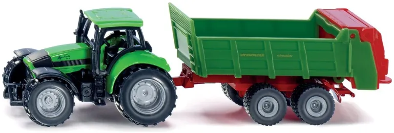 Kovový model Siku Blister - Traktor s univerzálnou vlečkou